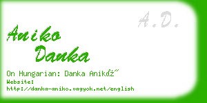 aniko danka business card